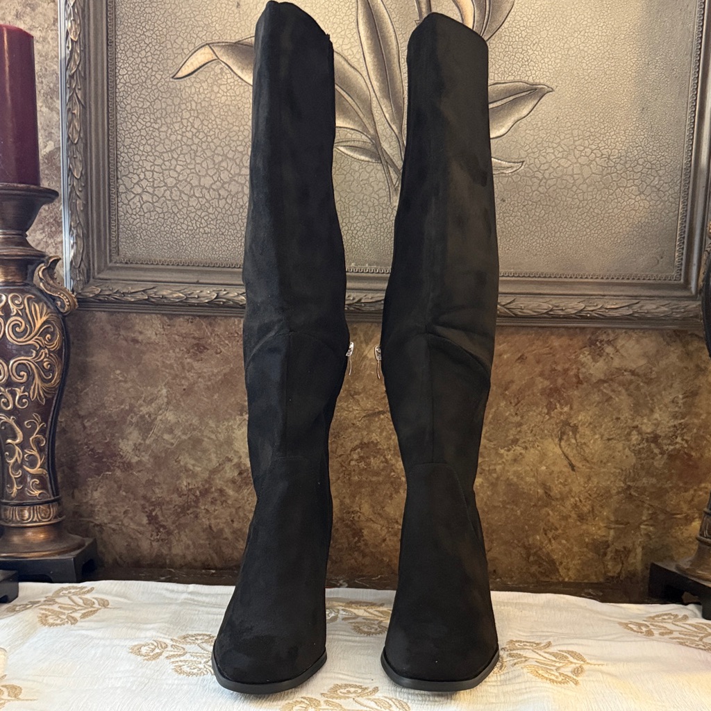 Elegant Black Women's Knee-High Boots